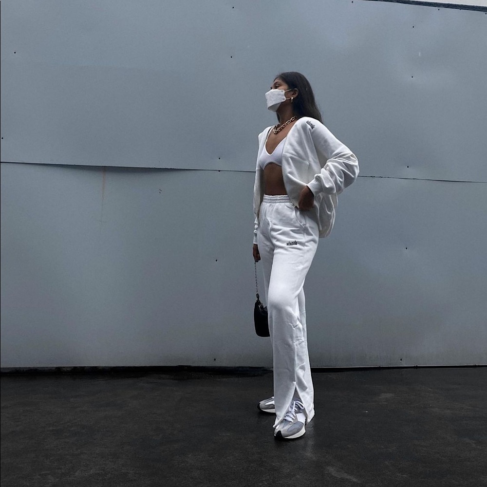 ADANOLA White Straight Leg Sweatpants - Picture 7 of 16